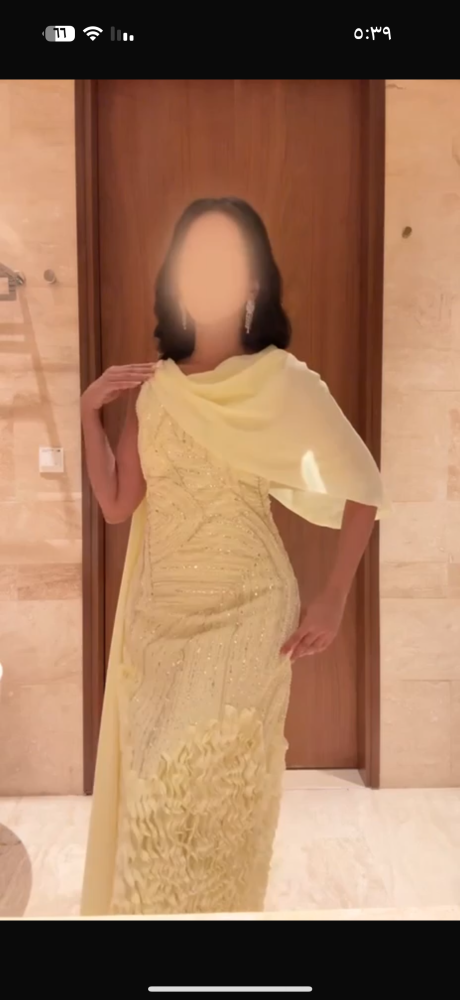 فستان سهره  ليموني فخم
