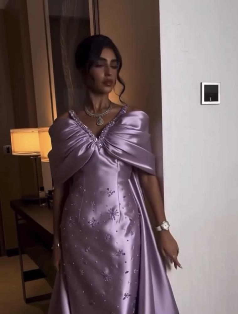 فستان  سهره  موف فخم