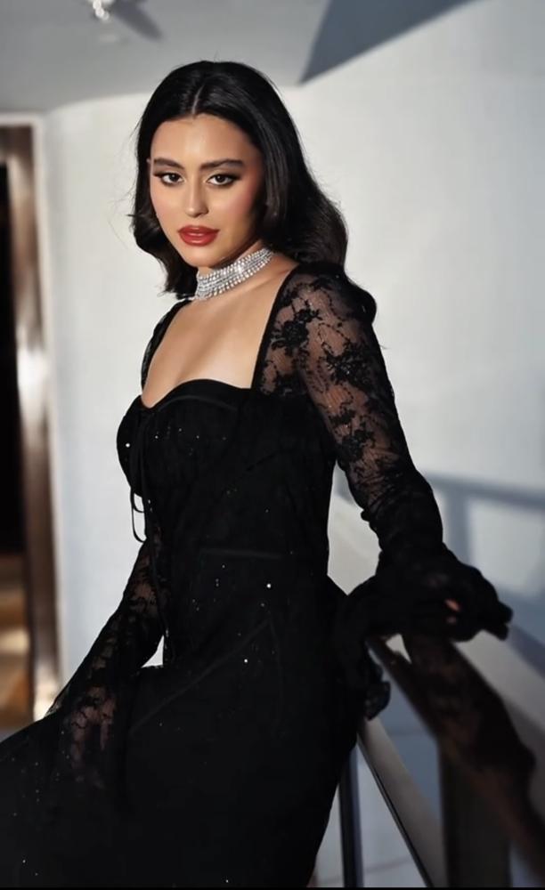 فستان  سهره اسود فخم