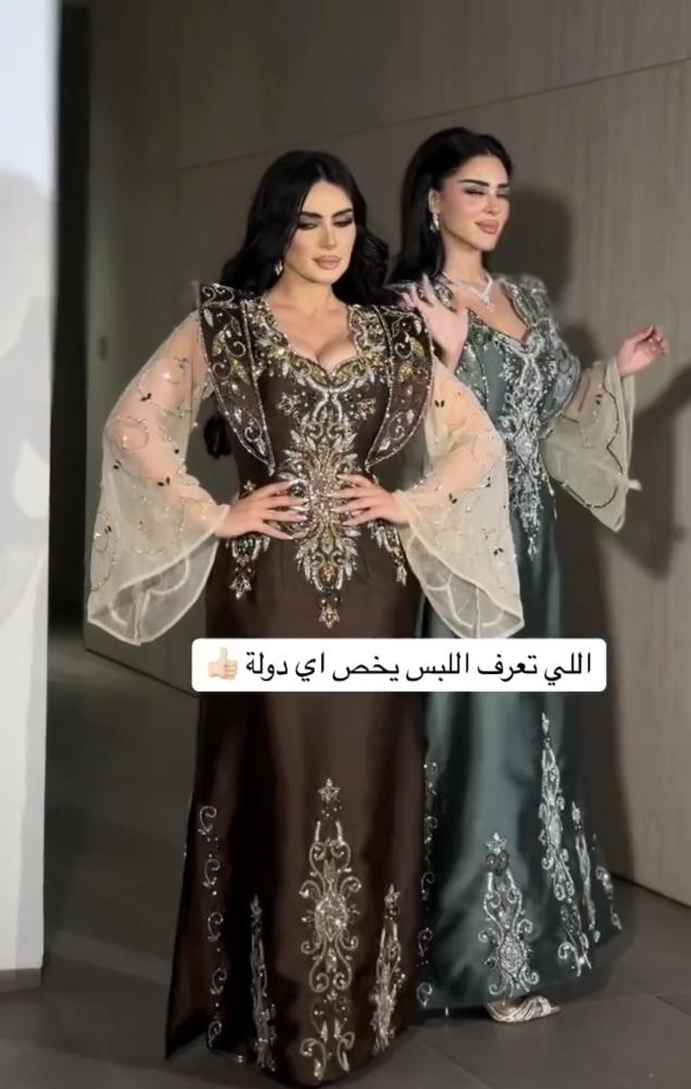 فستان  سهره  بني فخم