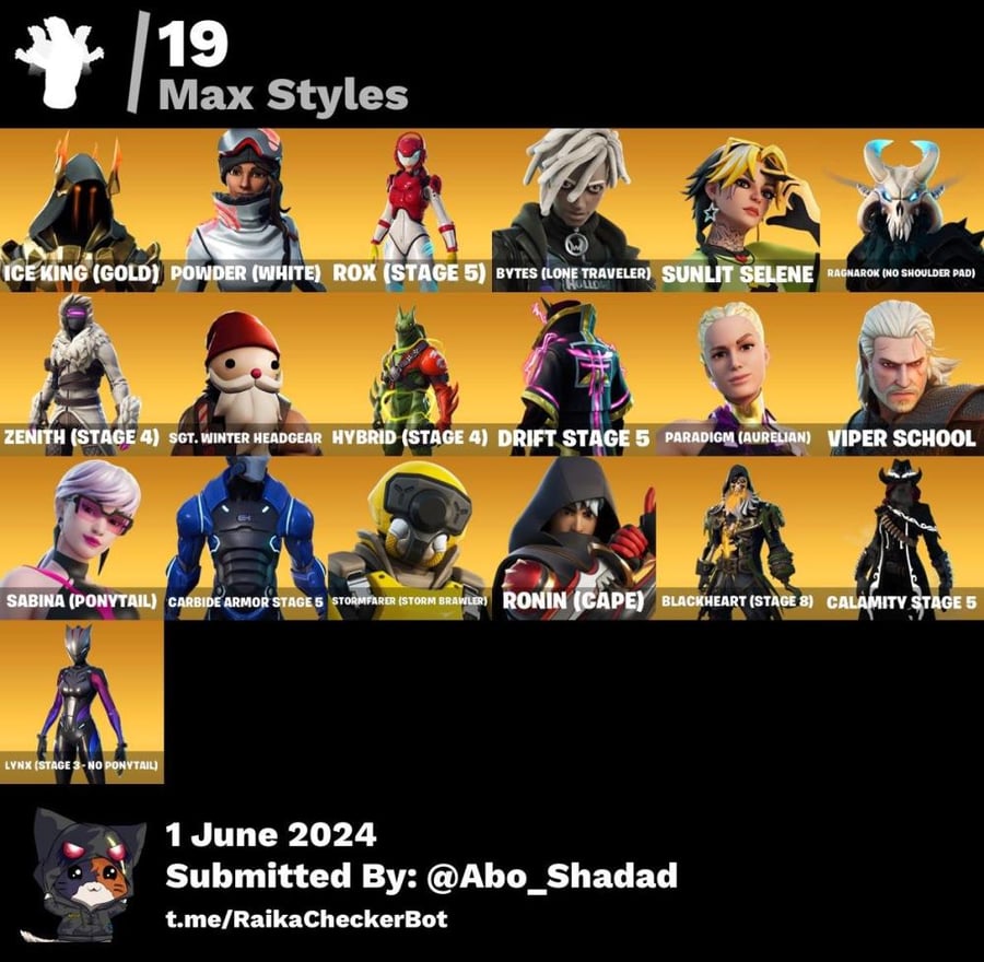 حساب فيه سكنات تويتش + طور الزومبي القديم  فورتنايت