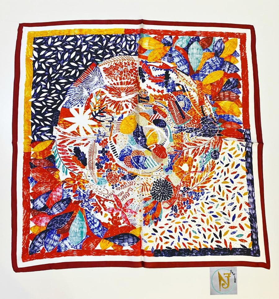 بندانه حرير التوت النقي 100٪ (65cm * 65cm)