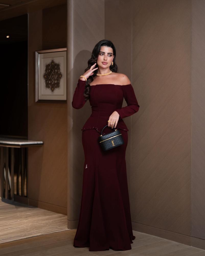 فستان سهره لون راقي خامه كريب استرتش