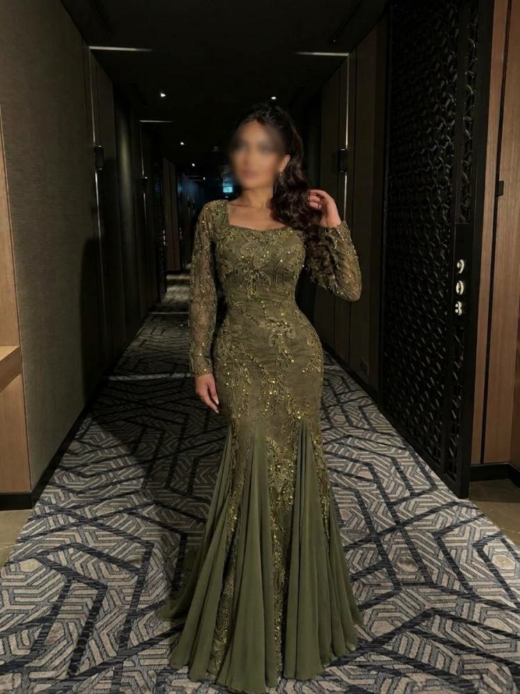 فستان سهره راقي طويل خامه راقيه