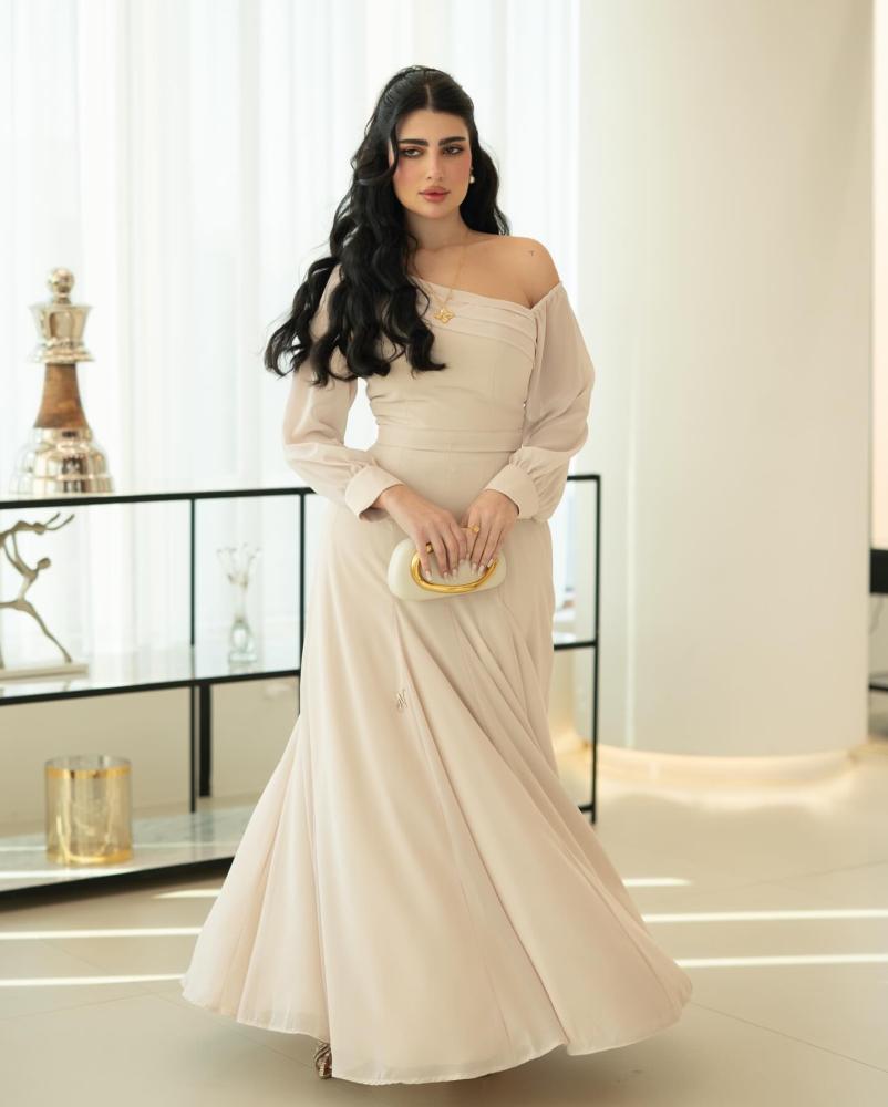 Evening dress, elegant classy color, georgette fabric + lining