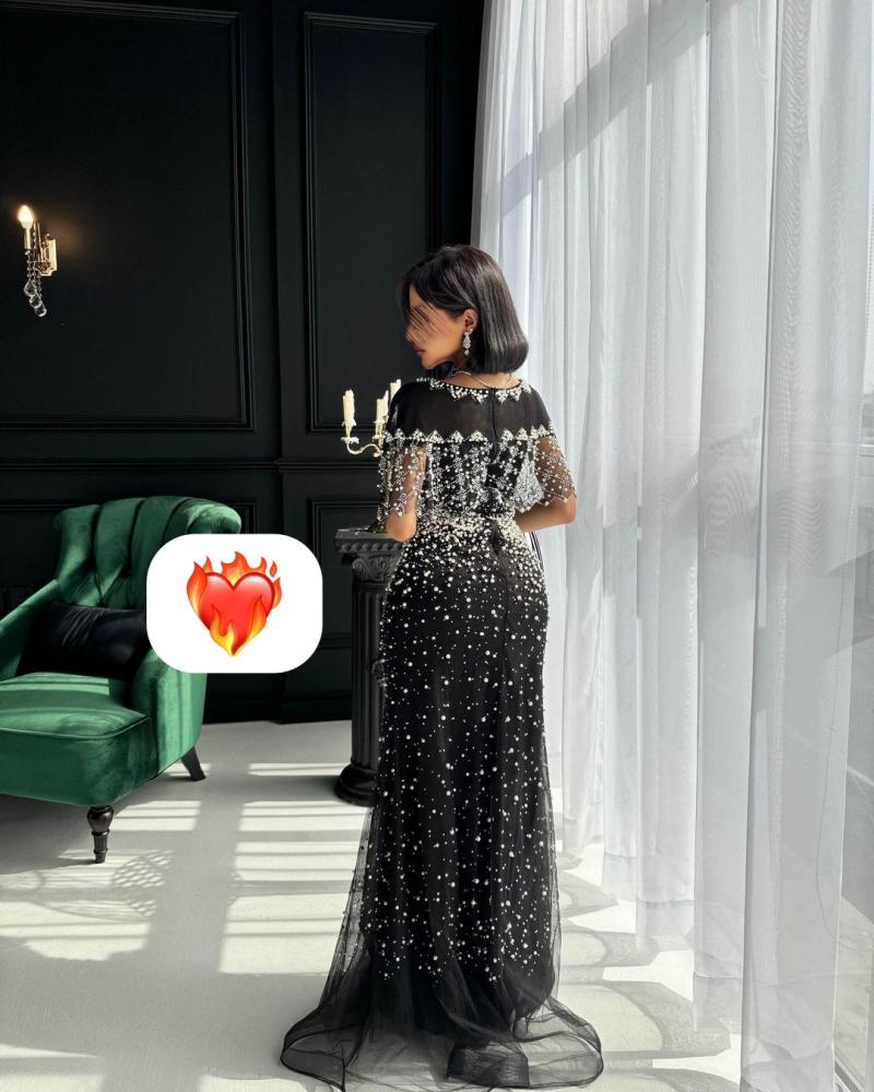 فستان اسود  سهره خامه خامه ليكرا