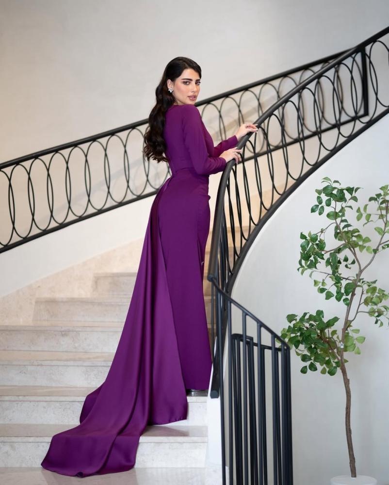 فستان سهره راقي  خامه كريب استرتش