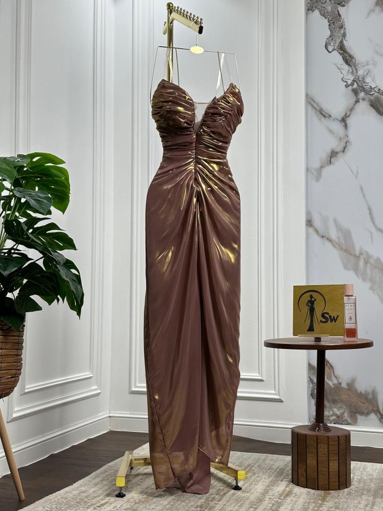 Elegant evening dress, soft fabric, original Korean texture
