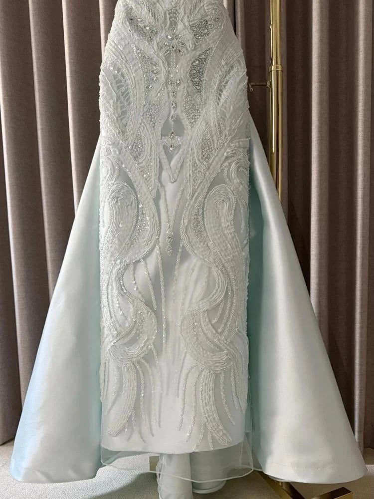 Elegant long evening dress, elegant fabric