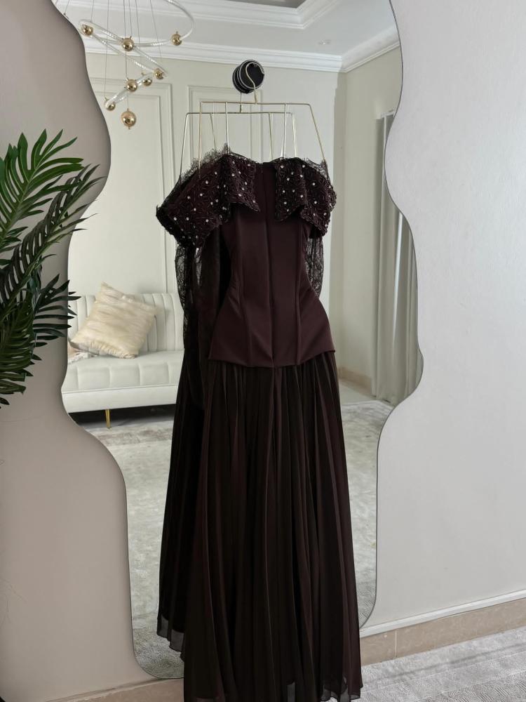 Eid dress elegant fabric Barbie on lace
