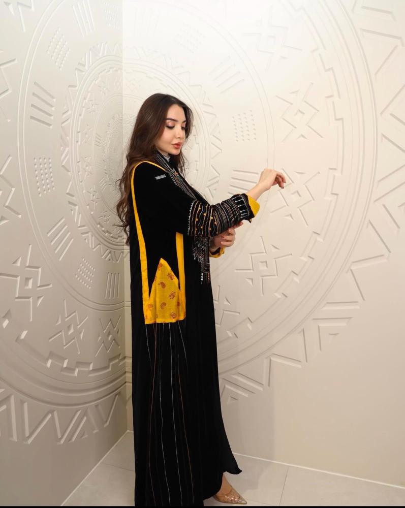 Day of Foundation abayas, Southern long abaya, Asiri fabric, crepe + computer embroidery