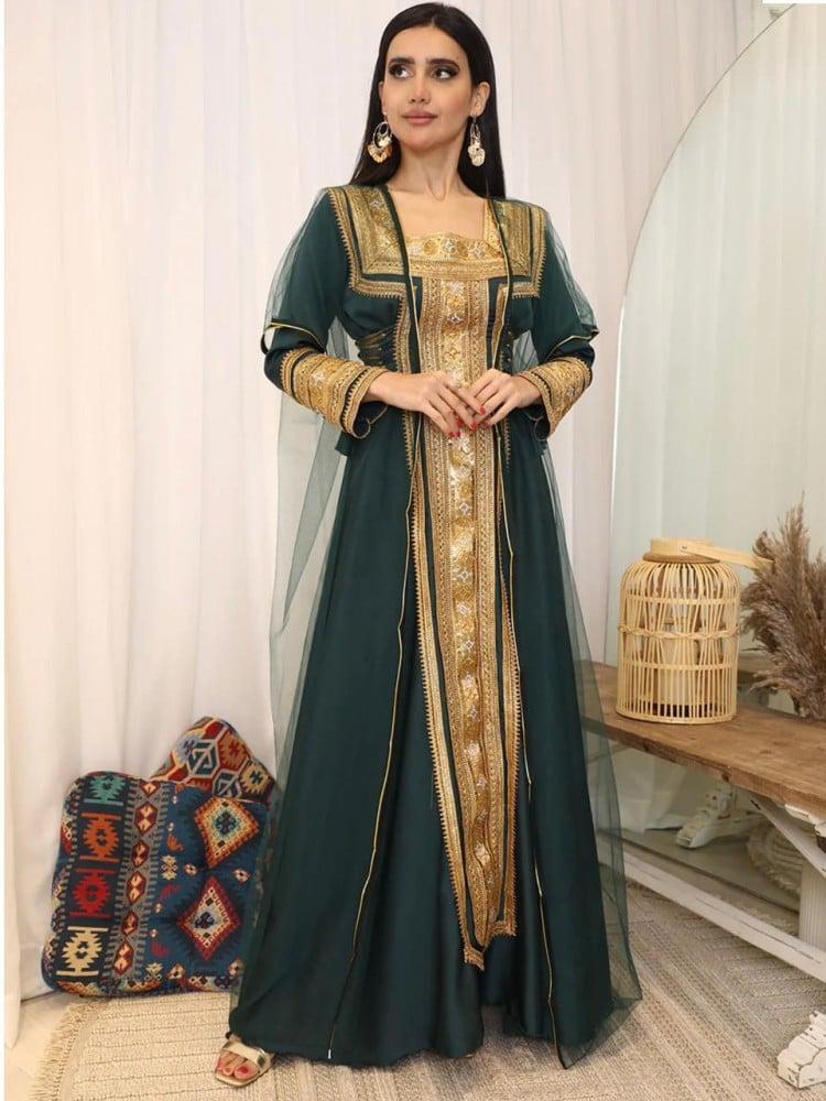 Day of Foundation abayas, Southern long abaya, Asiri fabric, crepe + computer embroidery