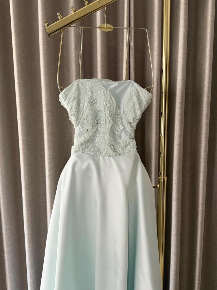 Elegant long evening dress, elegant fabric