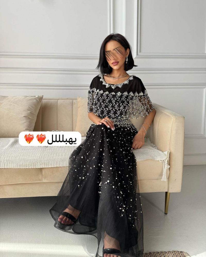 فستان اسود  سهره خامه خامه ليكرا