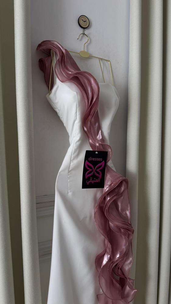 Evening dress, elegant color, fabric Barbie, original + Mikado shine