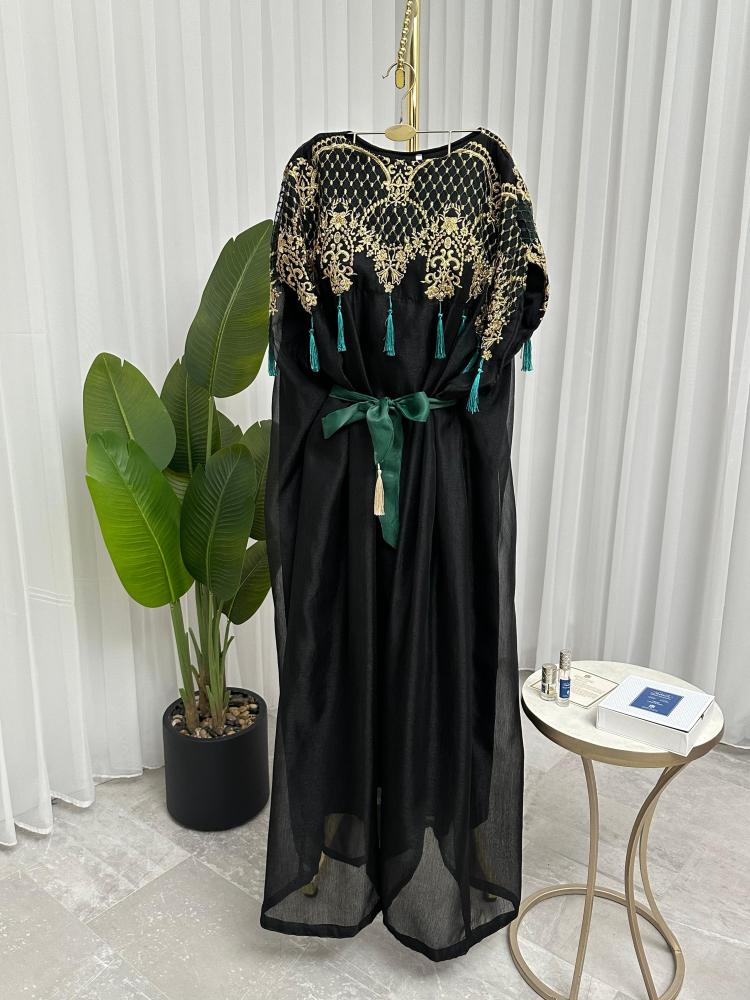 Elegant dress available in white, crepe stretch fabric + crystal embroidery