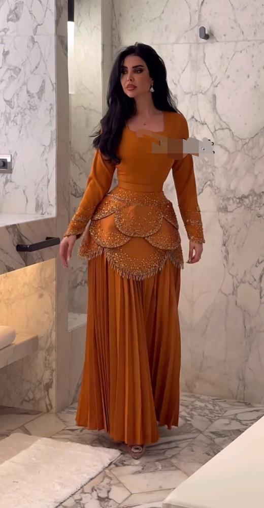 فستان سهره انيق راقي خامه كريب استرتش