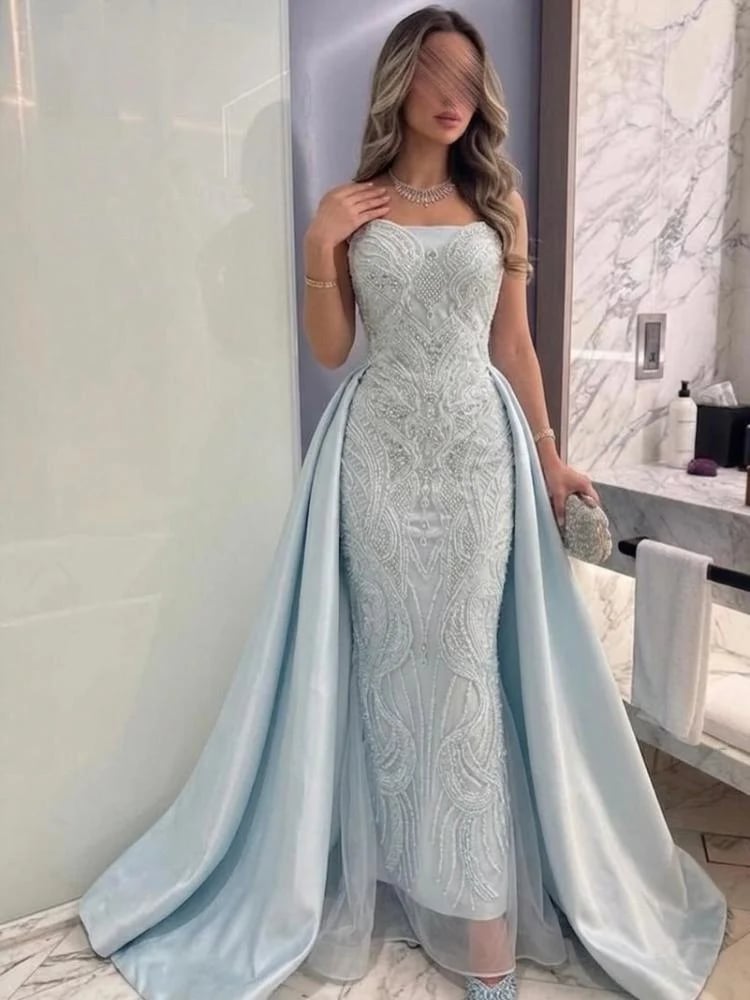 Elegant long evening dress, elegant fabric