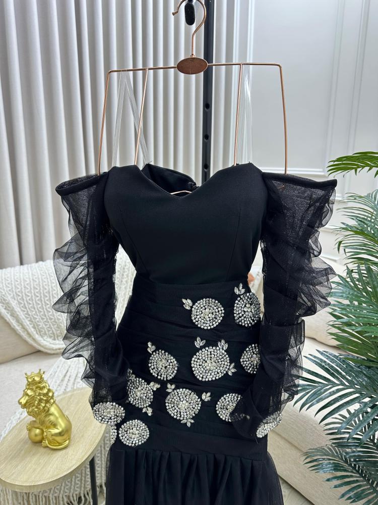 Evening dress, elegant and sophisticated color, original Barbie fabric, first grade, on Tulle Tielandi, original, with exquisite hand embroidery