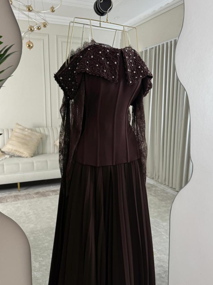 Eid dress elegant fabric Barbie on lace