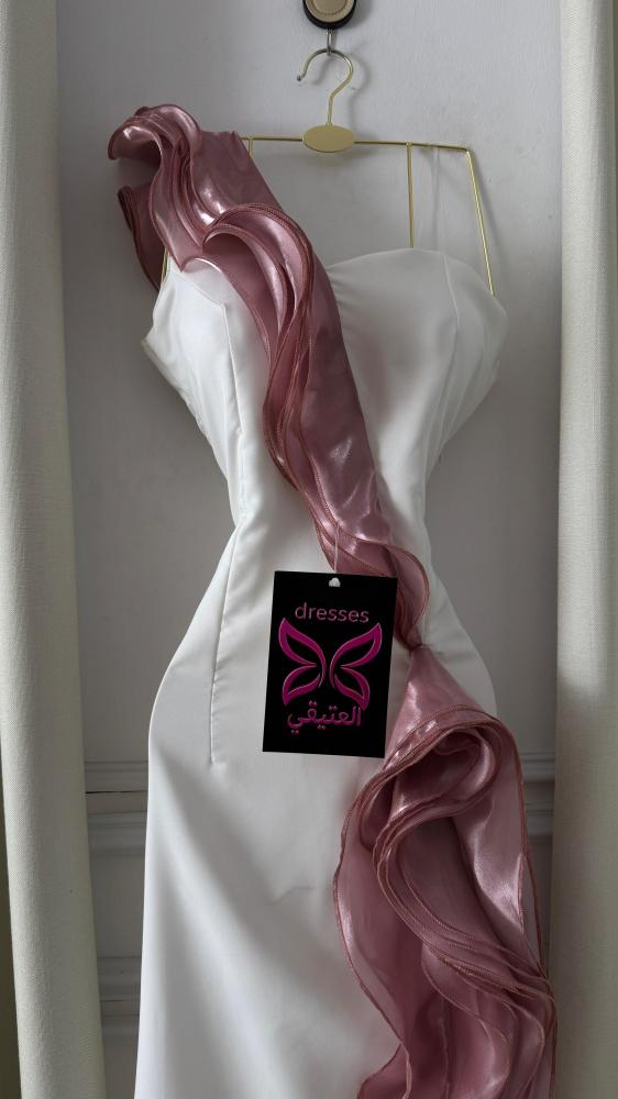 Evening dress, elegant color, fabric Barbie, original + Mikado shine