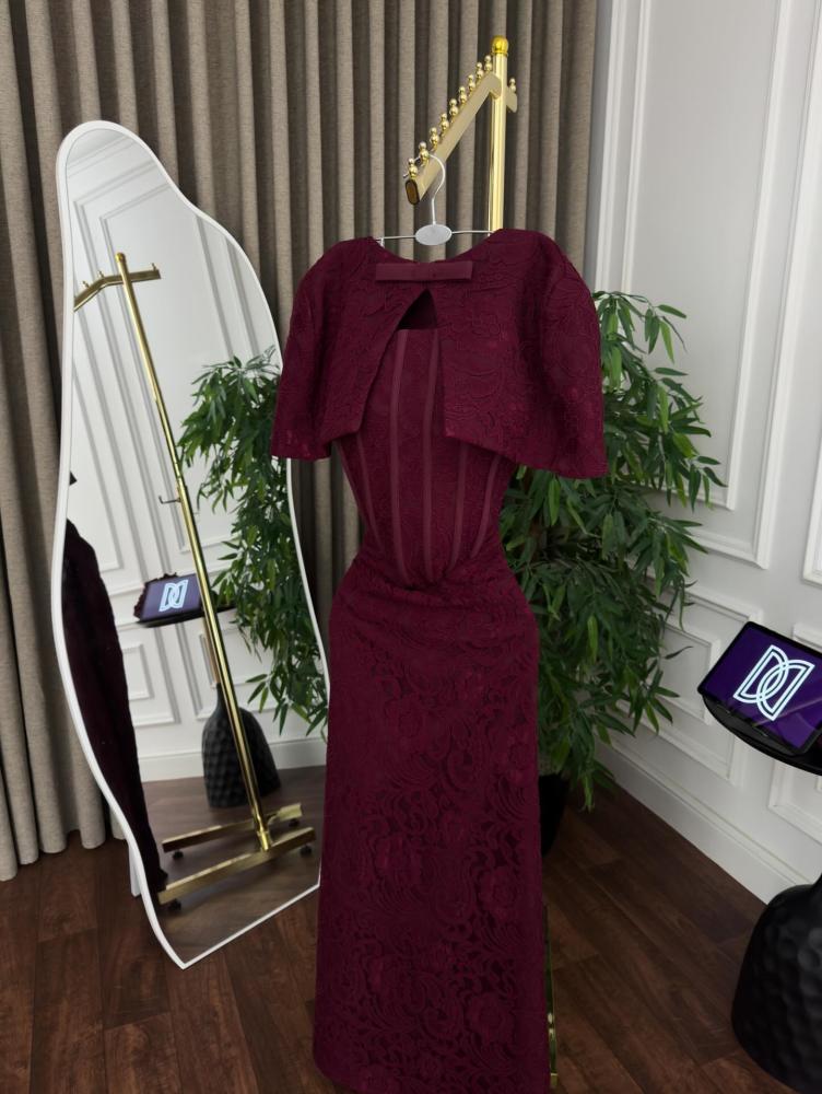Long evening dress, elegant color, Barbie fabric