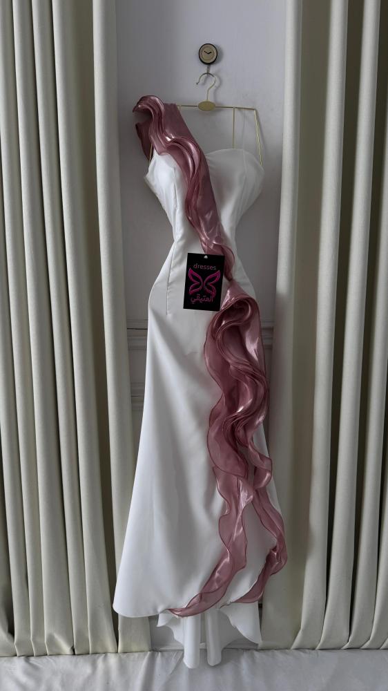 Evening dress, elegant color, fabric Barbie, original + Mikado shine