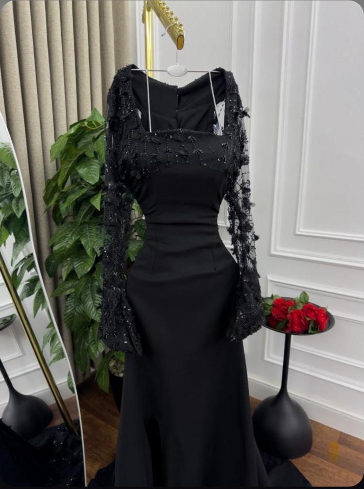 Evening dress in an elegant color, Barbie fabric with lace