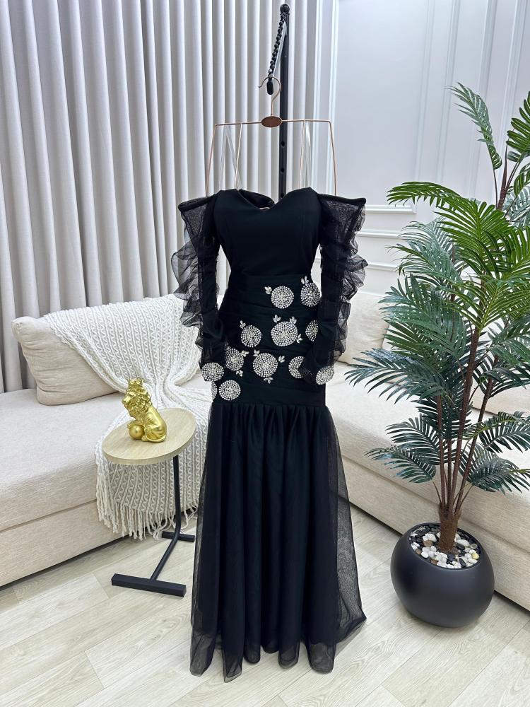 Evening dress, elegant and sophisticated color, original Barbie fabric, first grade, on Tulle Tielandi, original, with exquisite hand embroidery