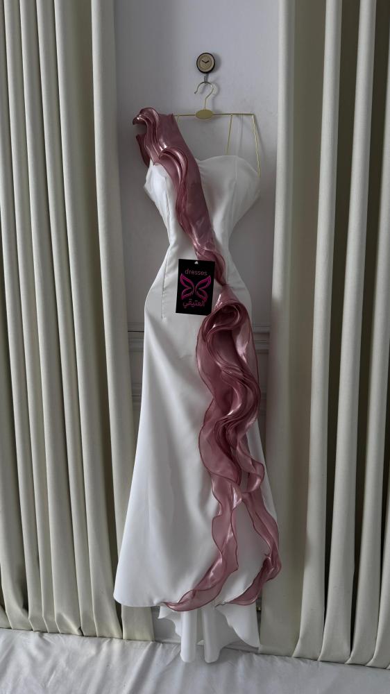 Evening dress, elegant color, fabric Barbie, original + Mikado shine