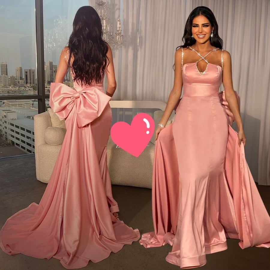 Elegant evening dress, material: original silk chiffon