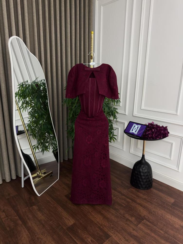 Long evening dress, elegant color, Barbie fabric