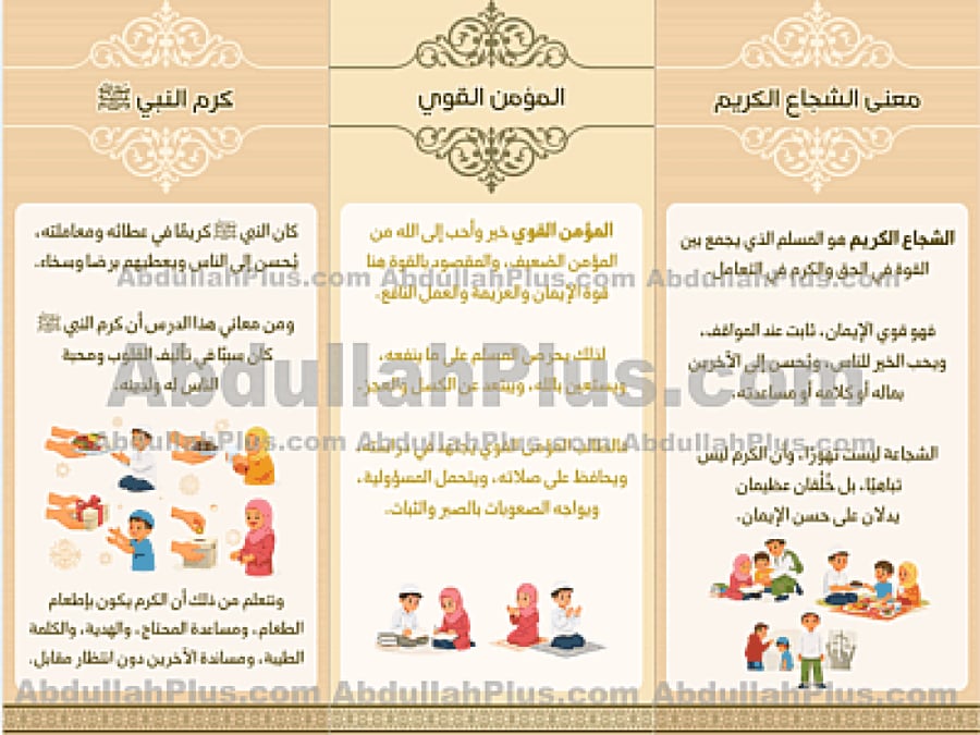 مطوية الشجاع الكريم - دراسات اسلامية ب5 ف2 PDF