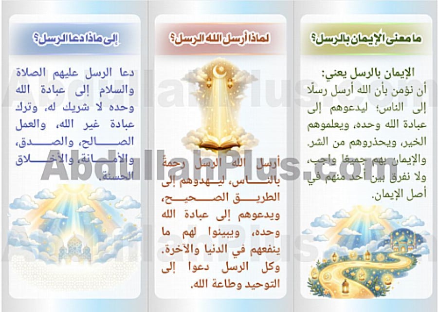 مطوية الإيمان بالرسل عليهم الصلاة والسلام - دراسات اسلامية PDF