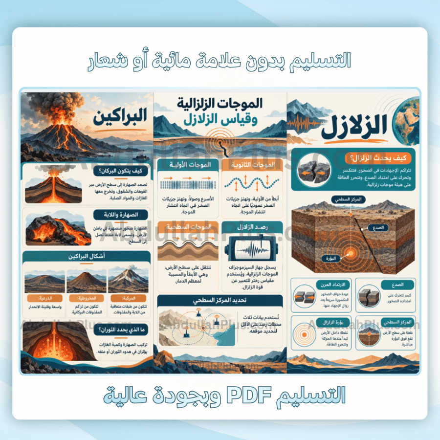 مطوية تغيرات الارض - علوم م3 ف1 pdf