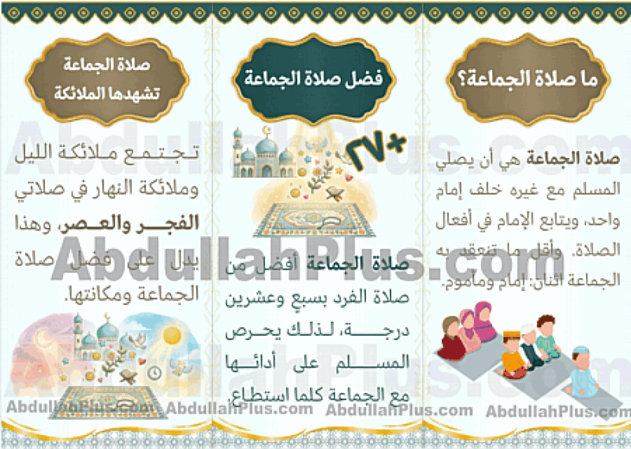 مطوية صلاة الجماعة - الدراسات الإسلامية  ب4 ف2 PDF