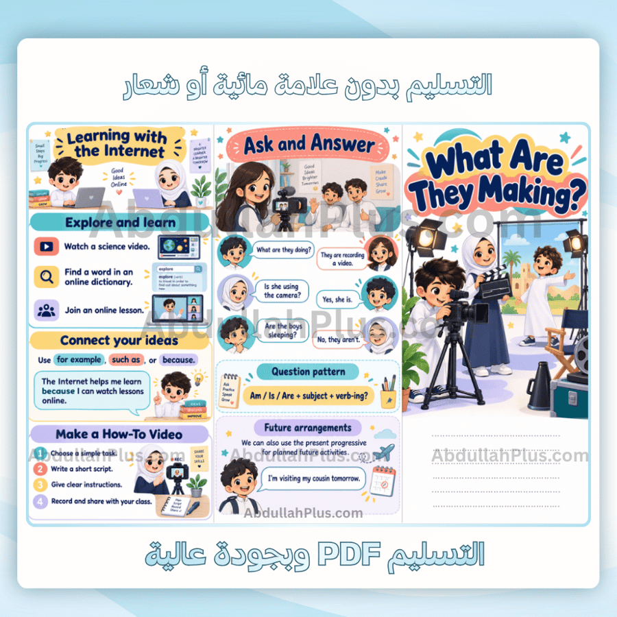 مطوية What Are They Making - انجليزي م2 ف1 pdf