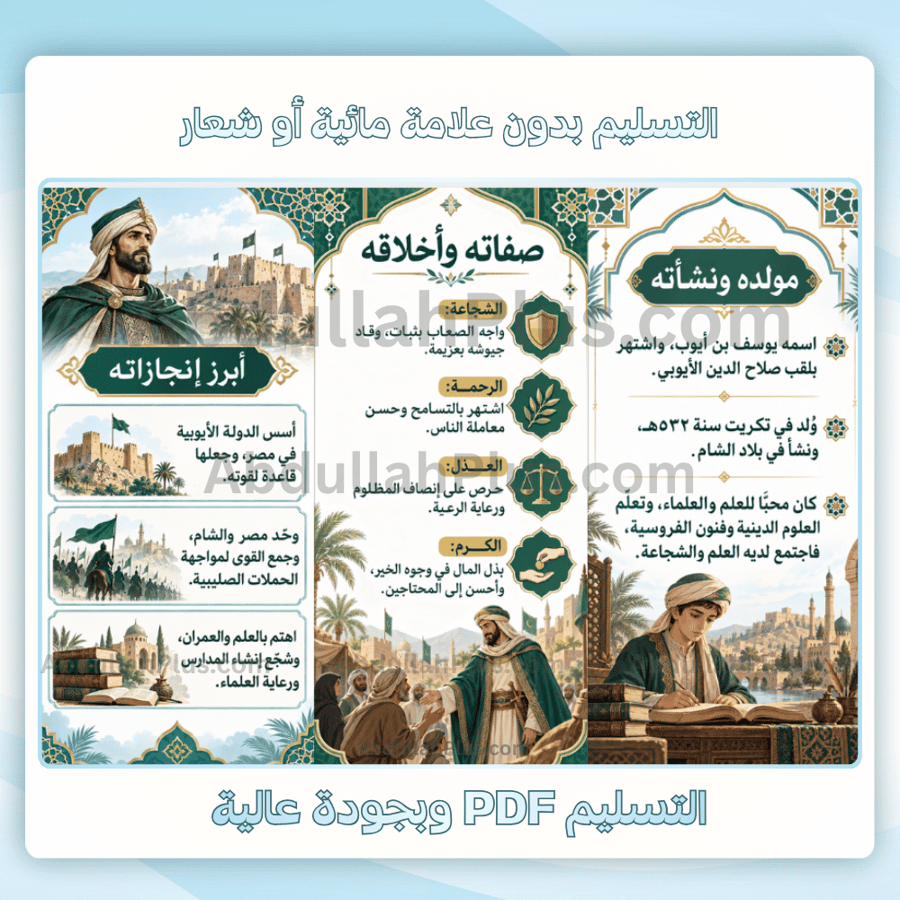 مطوية صلاح الدين الأيوبي pdf