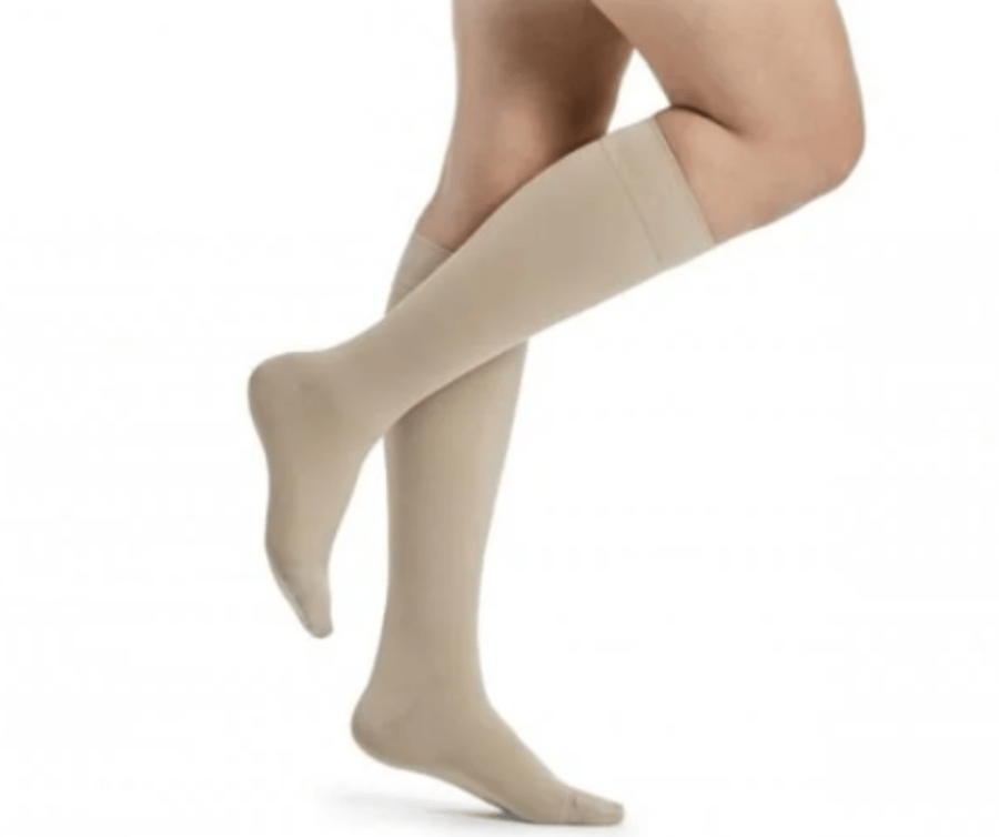 SS-802 Medical Below-Knee Compression Stockings – Closed Toe, Medium Pressure for Circulation Support