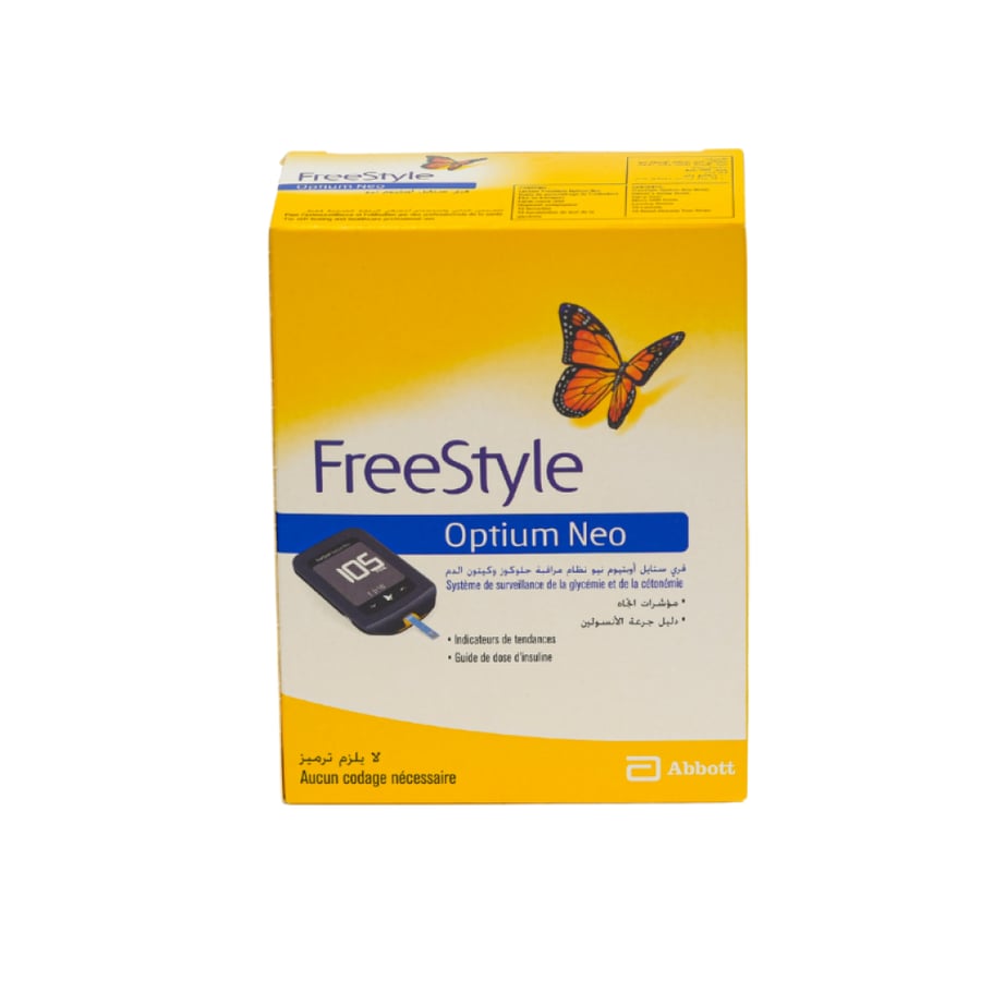 جهاز فحص السكر فري ستايل أوبتيم – Optium Glucose Meter