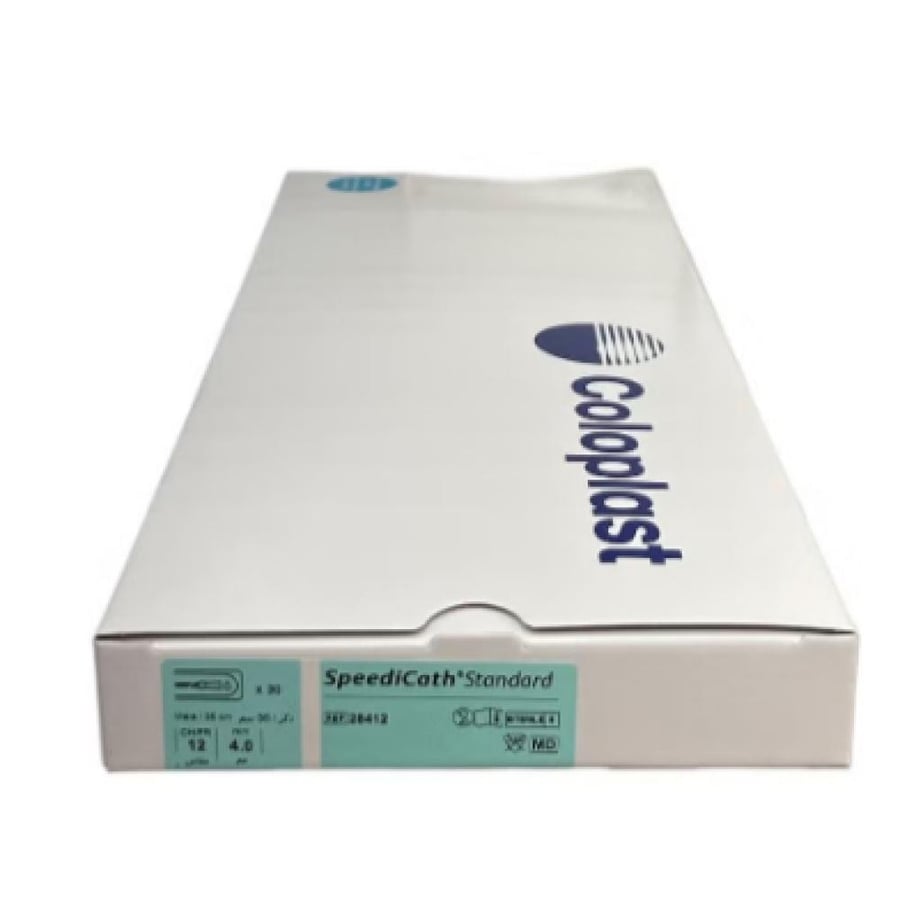 قسطرة بولية متقطعة للرجال كولوبلاست سبيديكاث SpeediCath – مقاس 12 – 30 قطعة – جاهزة للاستخدام