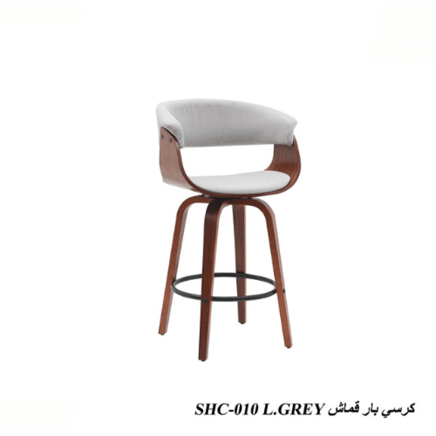 كرسي بار مرتفع دوار أرجل خشب