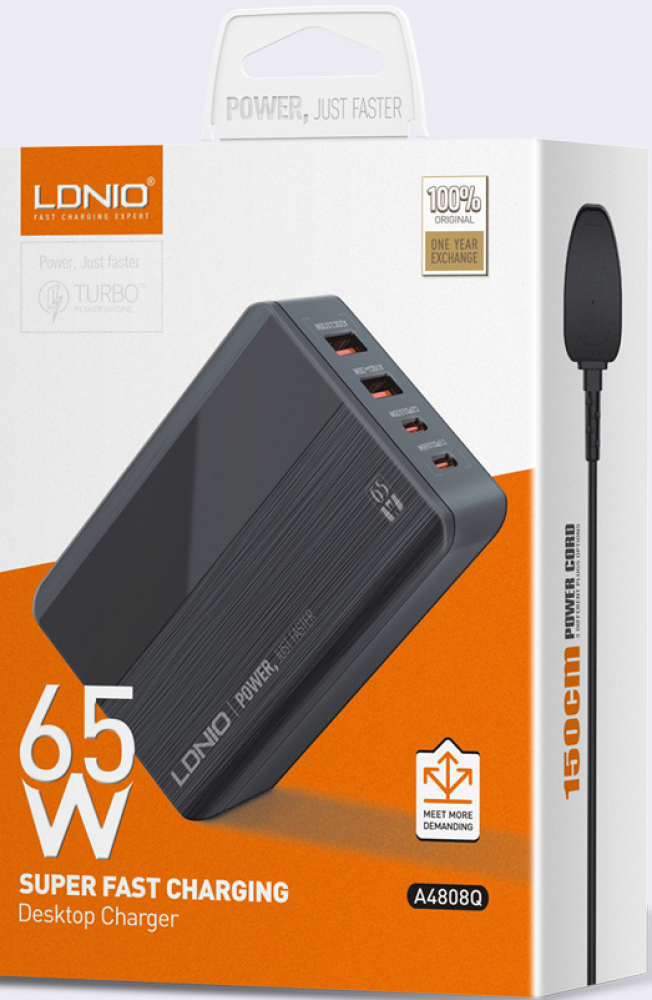 4 Ports USB Quick Charge 65W QC 3.0 Multiple Fast Charger for Iphone 12 13 Pro Max Samsung Xiaomi Laptops Charger Fast Charging LDNIO
