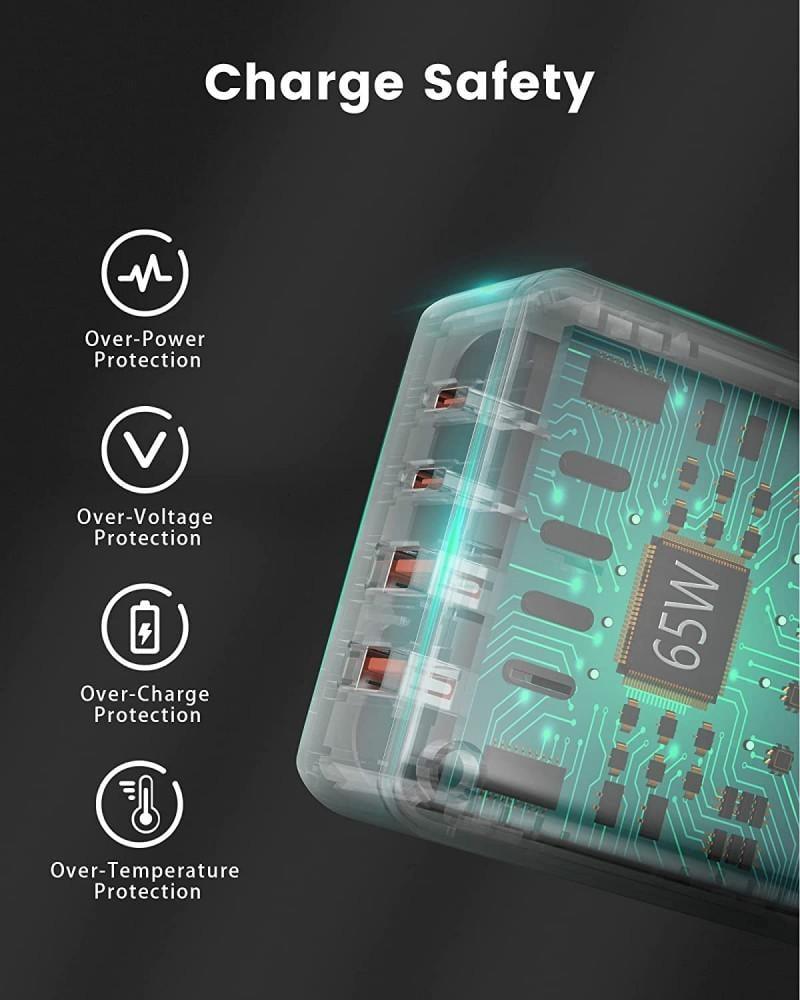 4 Ports USB Quick Charge 65W QC 3.0 Multiple Fast Charger for Iphone 12 13 Pro Max Samsung Xiaomi Laptops Charger Fast Charging LDNIO