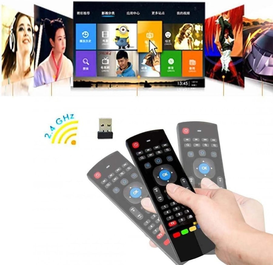 3 in 1 Remote controller arabic english kaeyboard with air mouse and gyro - ريموت و كبيبورد عربي و ماوس هوائي