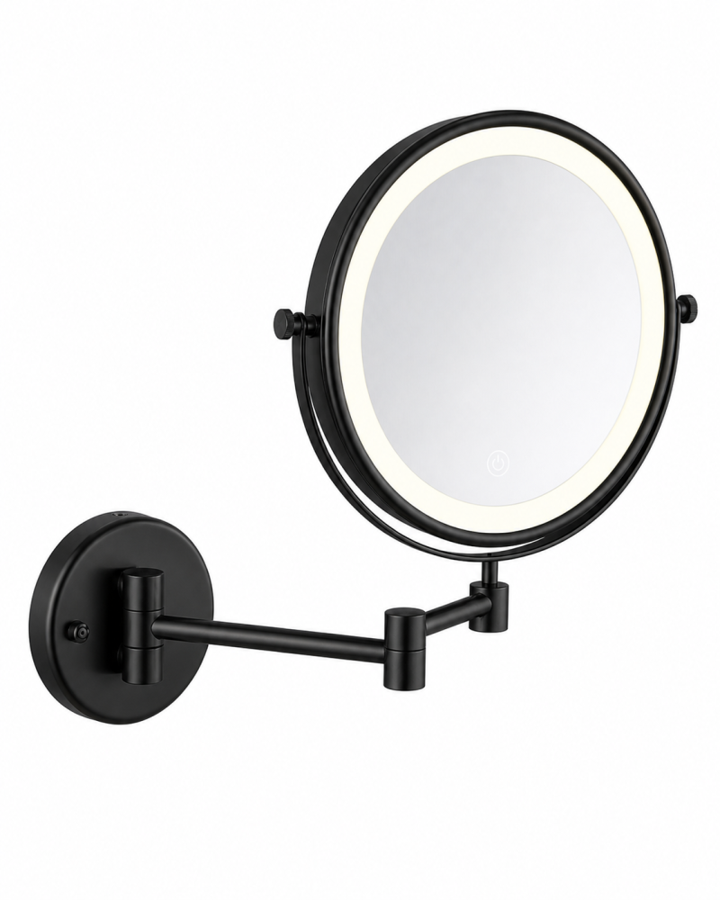 Mirror مرايا مكبرة ليد ثلاث الوان  اسود مراية مكياج مراية حلاقة