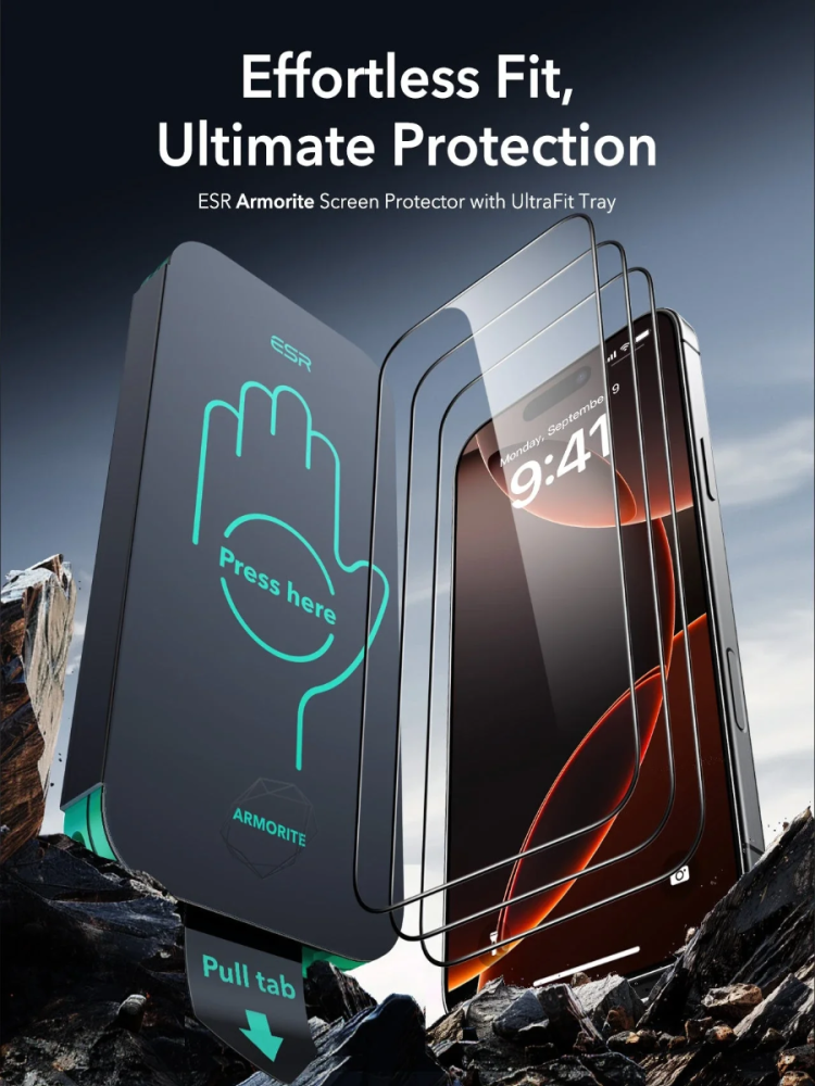 واقي شاشة Armorite لجهاز iPhone عبوة من 3 قطع