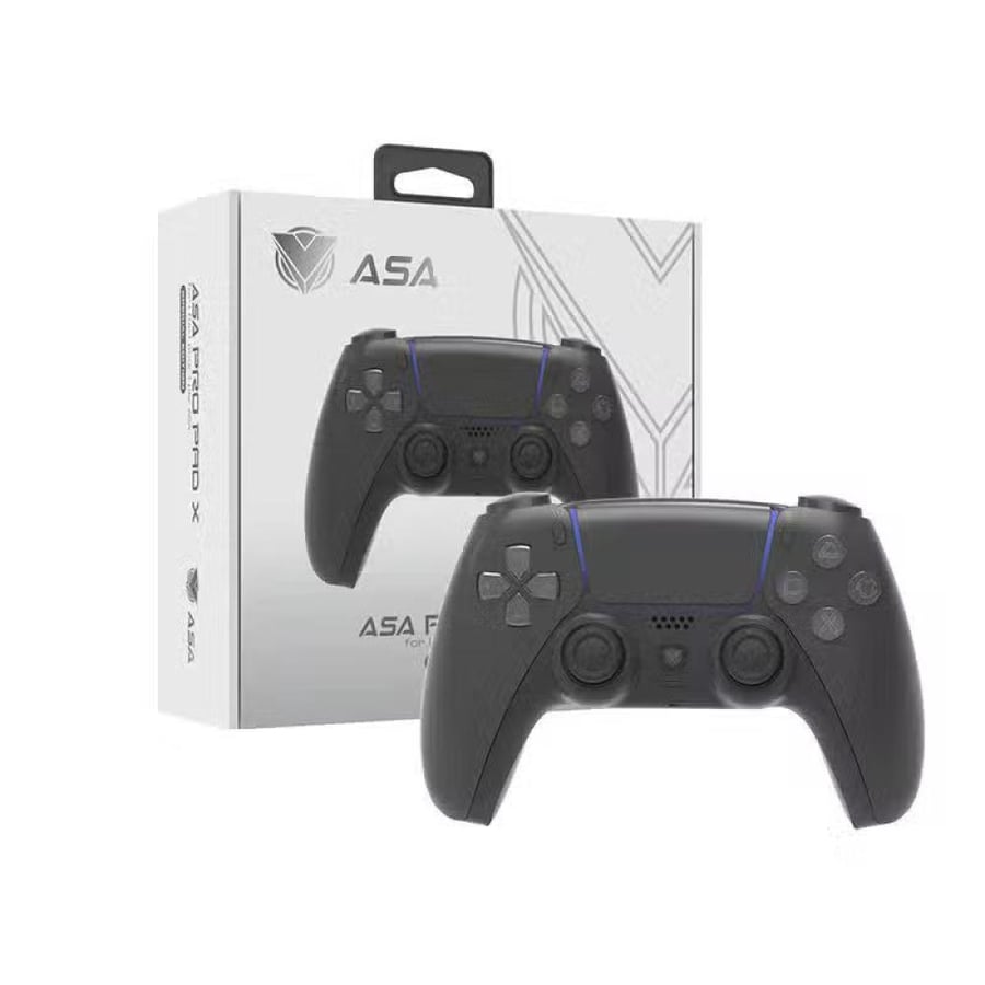 A hand controls PlayStation ASA PS4 black color