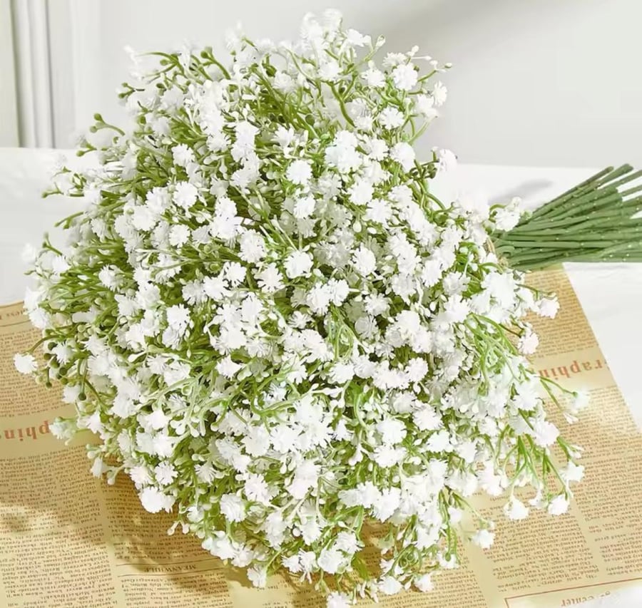 زهور جيبسوفيلا اصطناعية، ديكور المنزل أو حفلات الزفاف