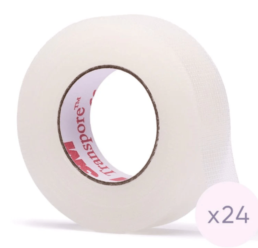 STARRY LASHES: 3M Transpore tearable plastic tape 12 mm